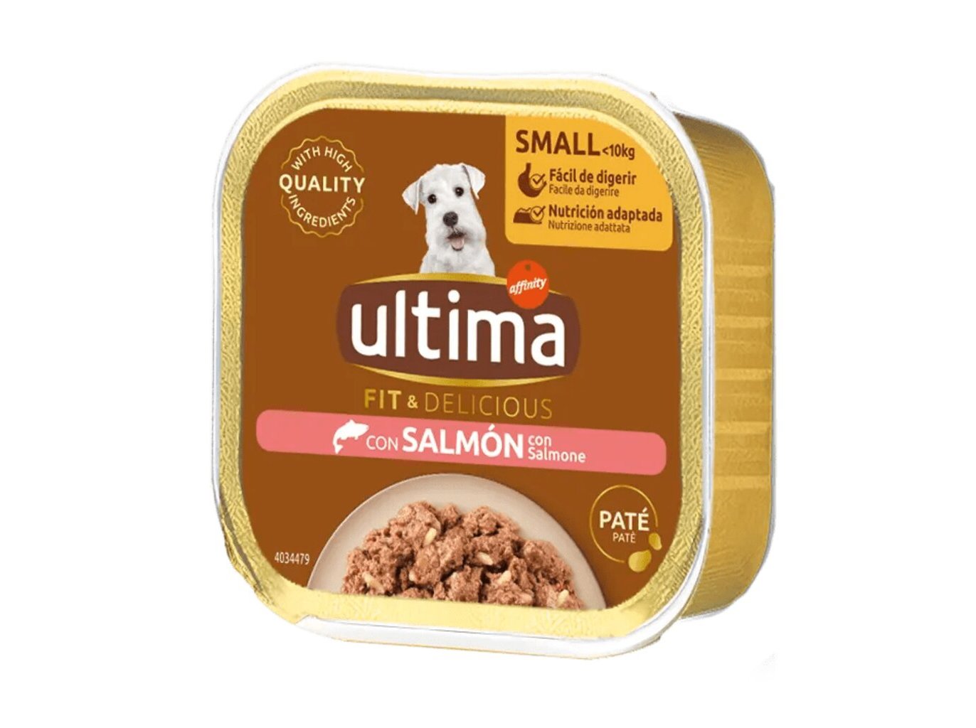 COMIDA HÚMIDA PARA CÃO ULTIMA MINI FIT&DELICIOUS SALMÃO 150G