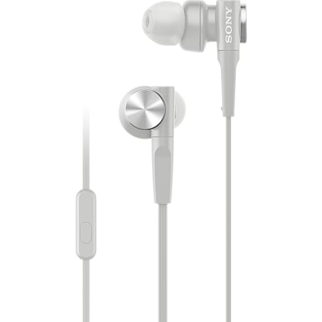Sony MDR-XB55AP Extra Bass hovedtelefoner med mikrofon til opkald - hvid