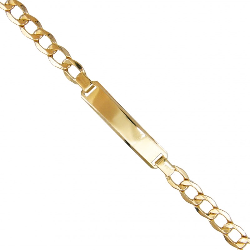 Bracelet Homme Maille Gourmette - Or Jaune - Personnalisable