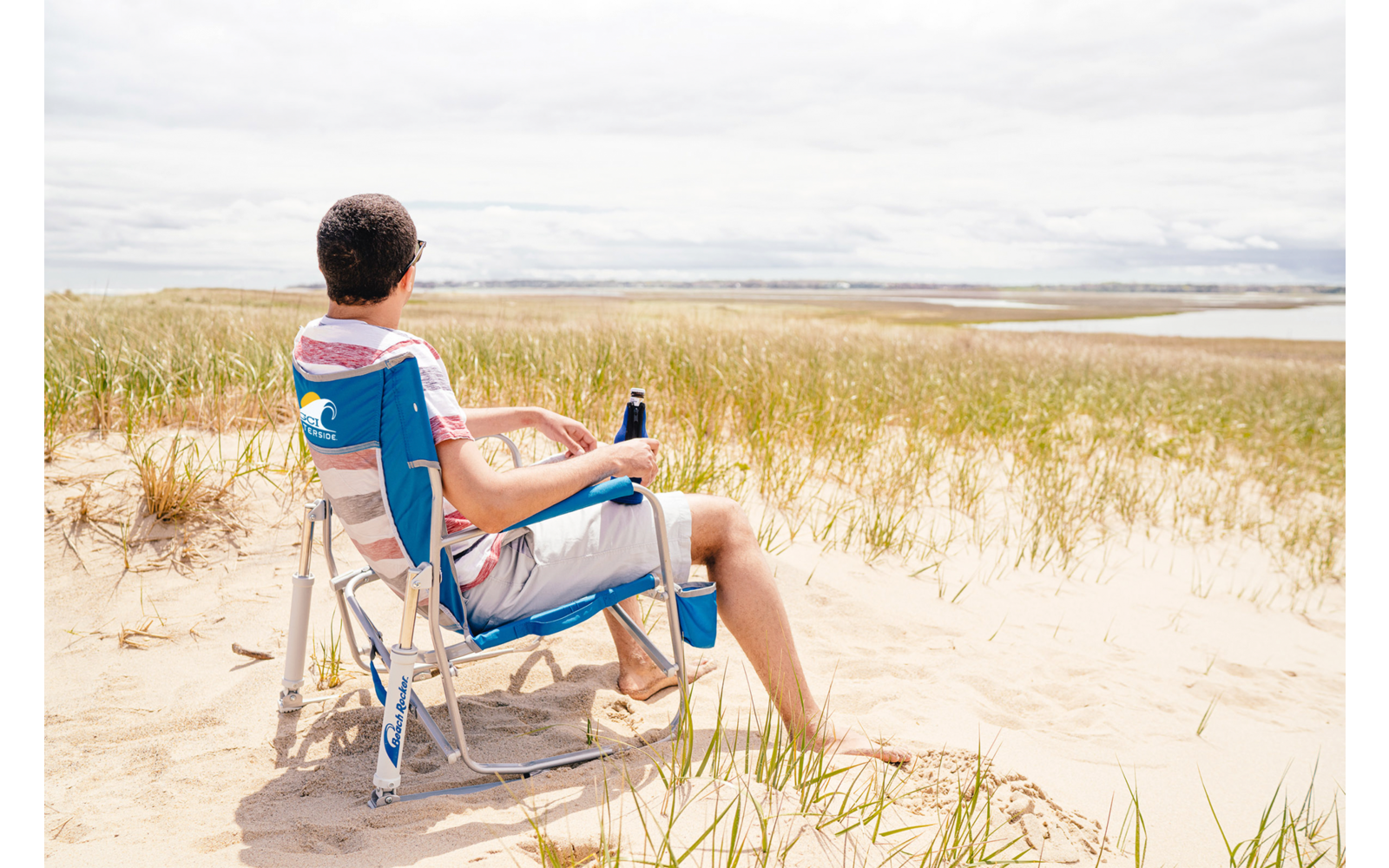 GCI Beach Rocker Strandstuhl Saybrook Blue