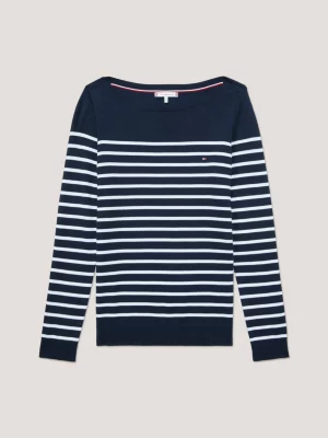 Suéter Adaptive Heritage Stripe com Decote Canoa
