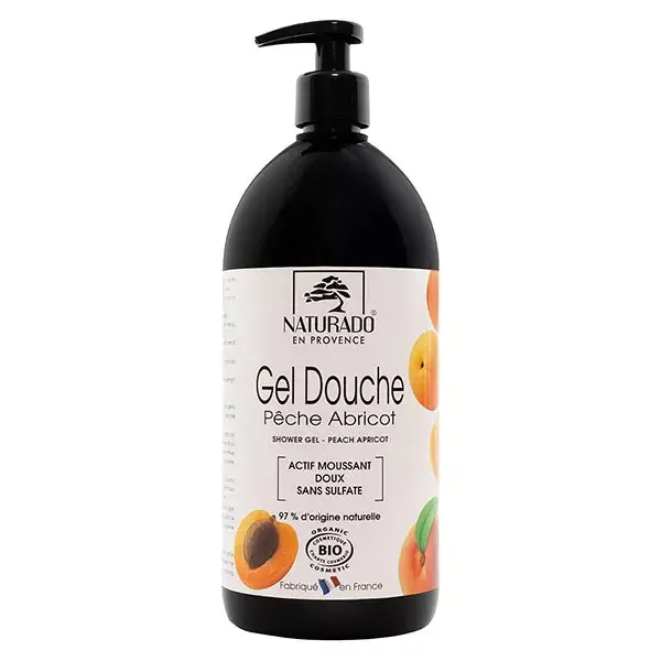 Naturado Gel Douche Pêche Abricot Bio 1L