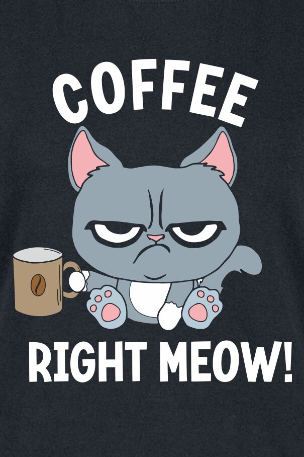Coffee right meow! | Tierisch T-Shirt Manches courtes