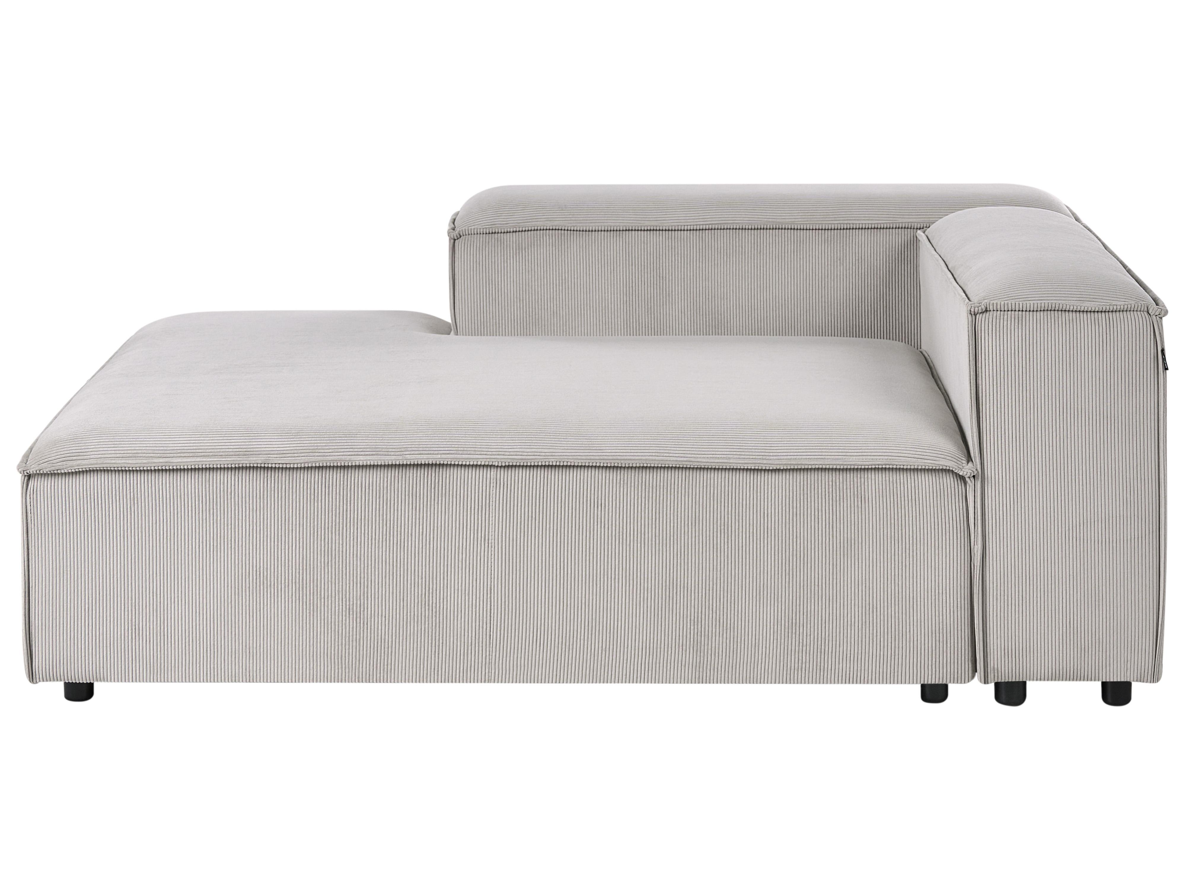 Modulaire hoekbank 3-zits ARDAL Corduroy Taupe met ottomaan rechtszijdig