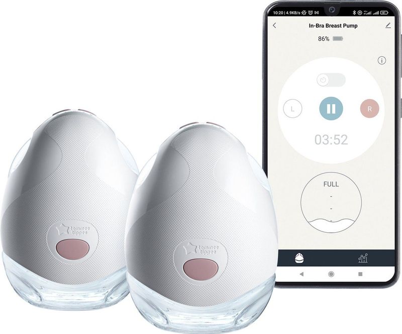 Tommee Tippee - Dubbele Elektrische Draagbare Borstkolf - Handsfree Borstvoedingspomp - 1 Massage- en 8 Express-modi - Batterijduur van 4 uur