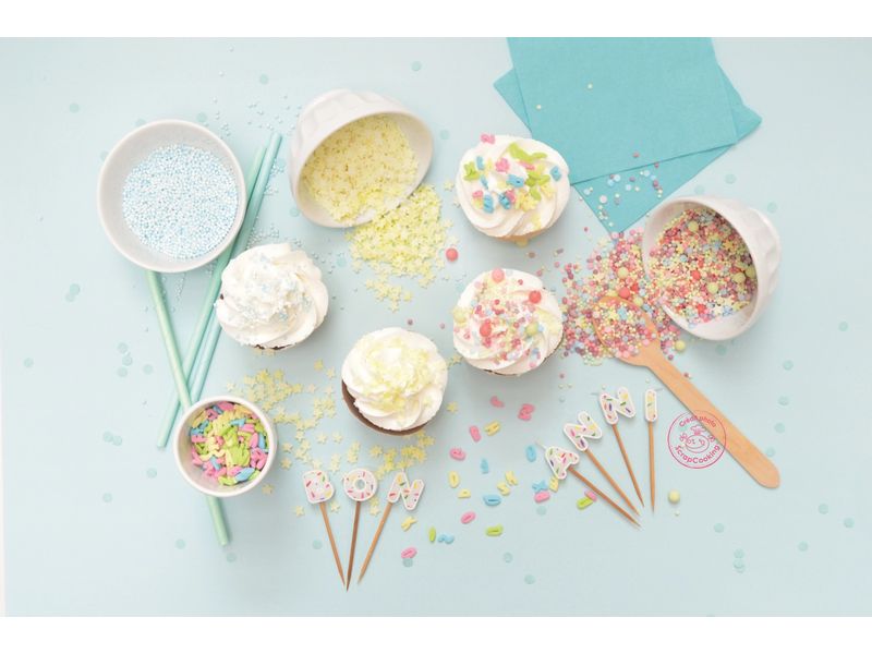 ScrapCooking Zuckerstreusel Mix Party Bunt 65 g, 4 Stück Gesüsste Dekore