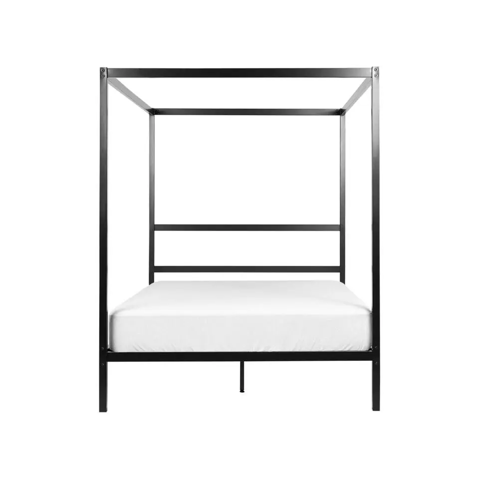 LESTARDS - Hemelbed - Zwart - 140 x 200 cm - Staal