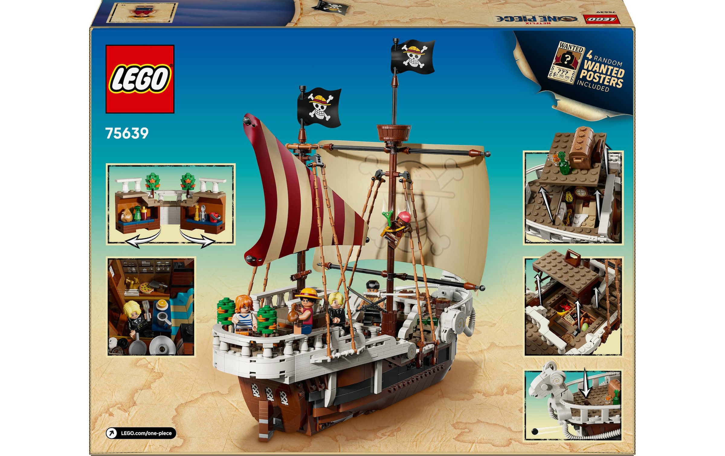 LEGO® Konstruktionsspielsteine »Das Piratenschiff Flying Lamb 75639«