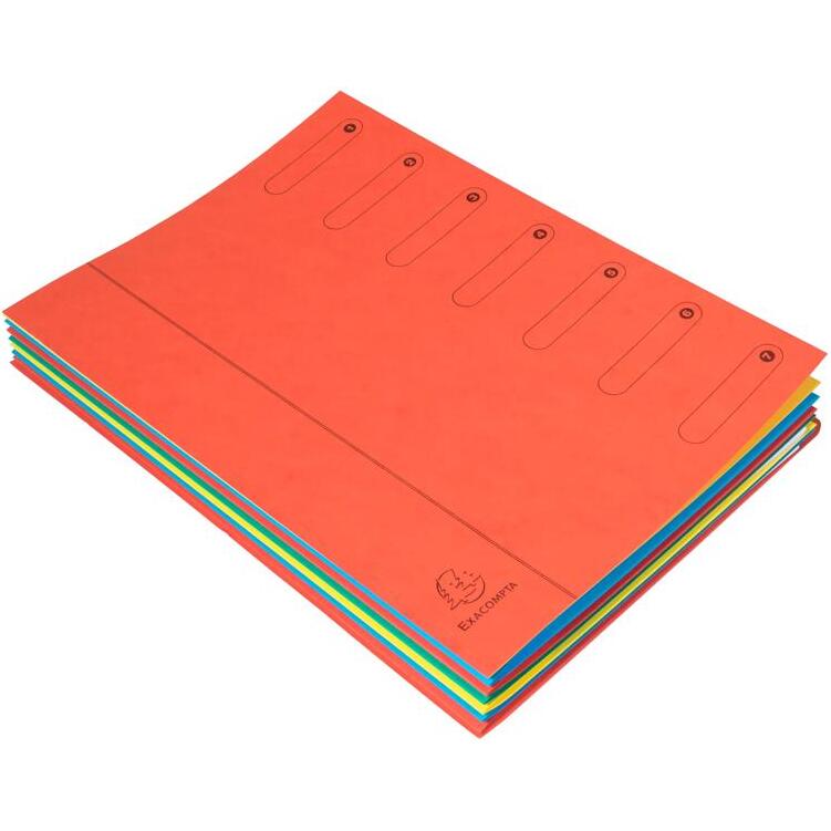 Trieur extensible Harmonika sans élastique fenêtres imprimées 7 compartiments - A4 - Rouge