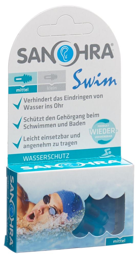 SANOHRA SWIM Ohrenstöpsel<br>2 Stück, Erwachsene