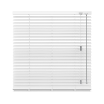KARWEI aluminium jaloezie gewoon raam 28418 zijdeglans wit 25 mm op maat