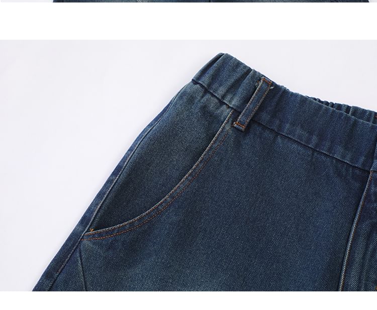 CHIC ERRO - Mid-rise gewassen denim shorts