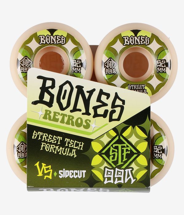 Bones STF Retros V5 Rollen (white green) 52mm 99A 4er Pack
