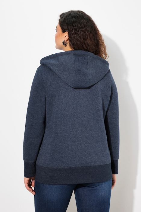 Hoodiejacke, Waffelpikee, Kapuze, Langarm