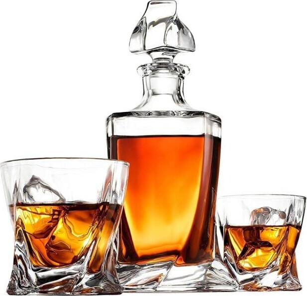 Whisky Karaffel Sæt Med 2 Glas - Mikamax
