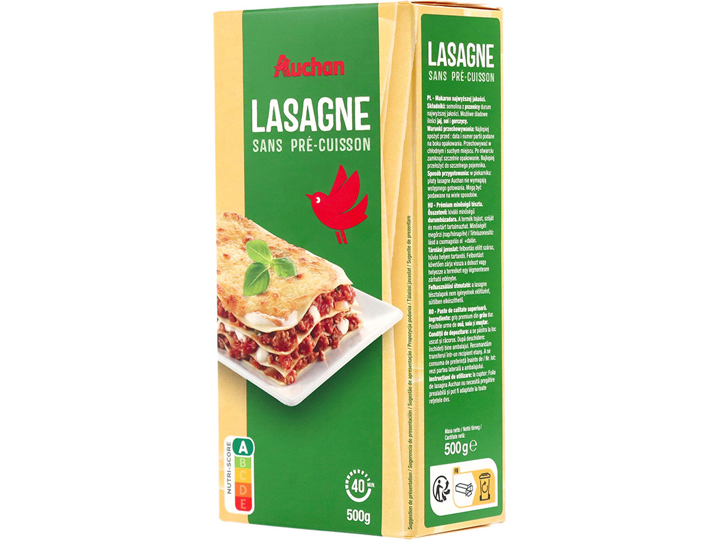 MASSA LASANHA AUCHAN 500G