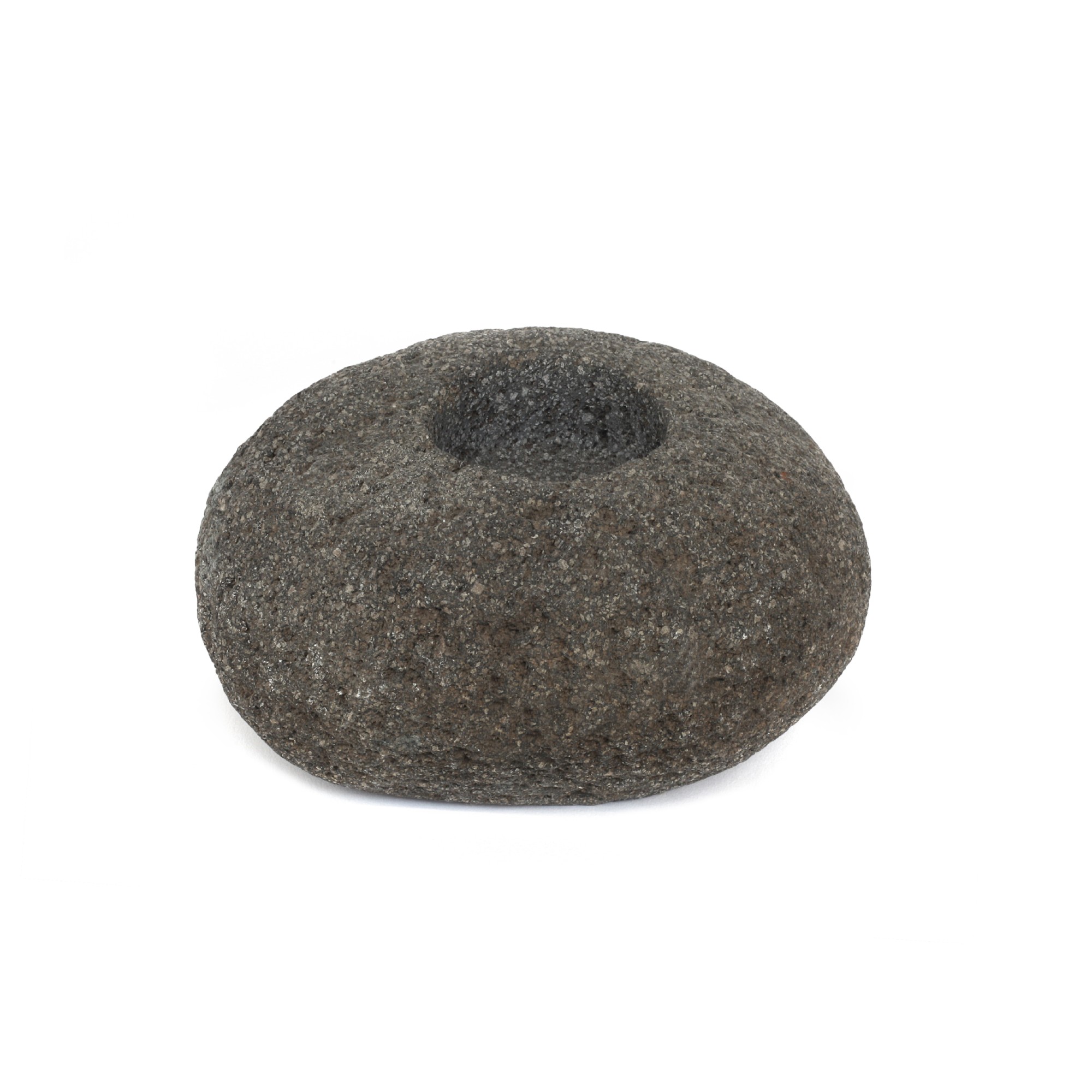 Teelichthalter 'Riverstone', grau, B 12 cm, L 10 cm, H 7 cm von fischer's lagerhaus