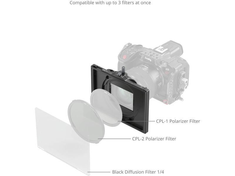 Smallrig LITE Mattebox mit verstellbarer Klemme Mattebox