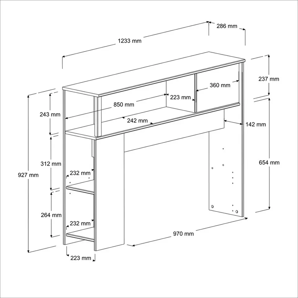 Bedombouw Charly - acaciakleur - 92,7x123,3x28,6 cm