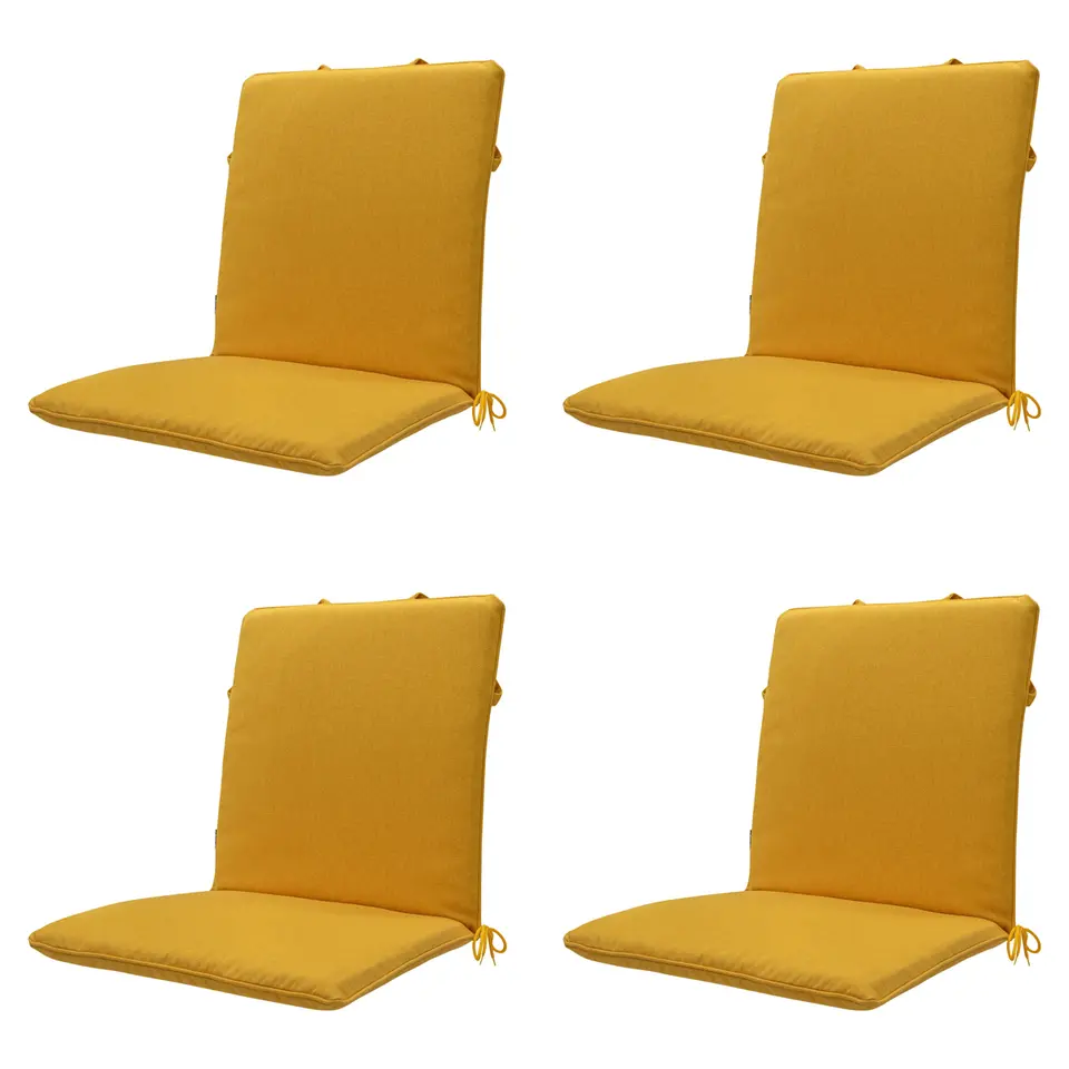 Madison - Stapelstoelkussen Gold canvas eco  - Ca. 97x49 cm - Set van 4