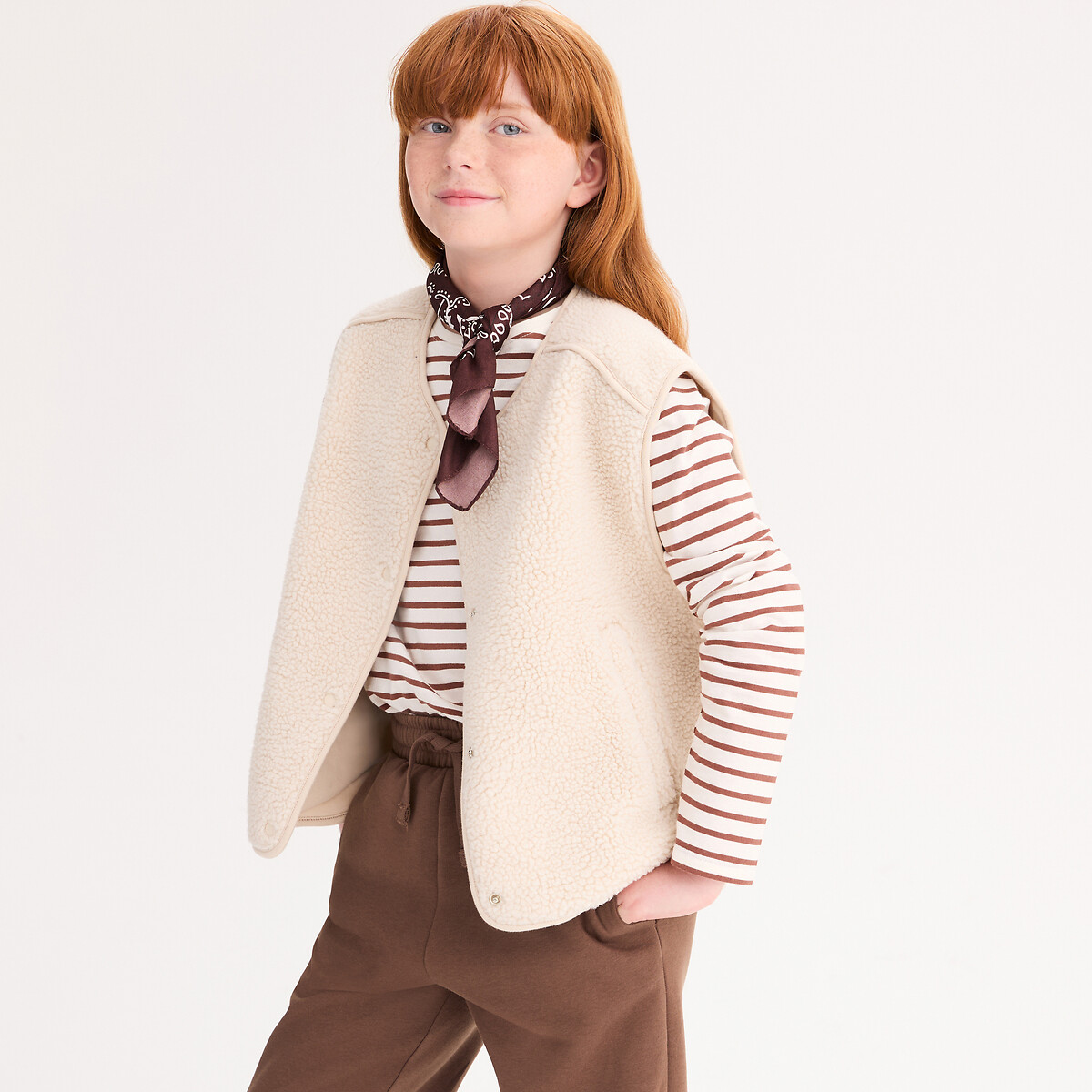 COLEÇÕES LA REDOUTE<br>Cardigã sherpa sem mangas