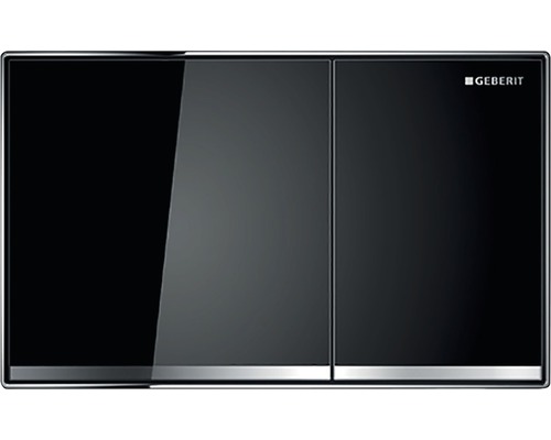 GEBERIT Sigma 60 bedieningsplaat, glanzend zwarte plaat / glanzend zwarte knop / chromen sierlijst 115.640.SJ.1