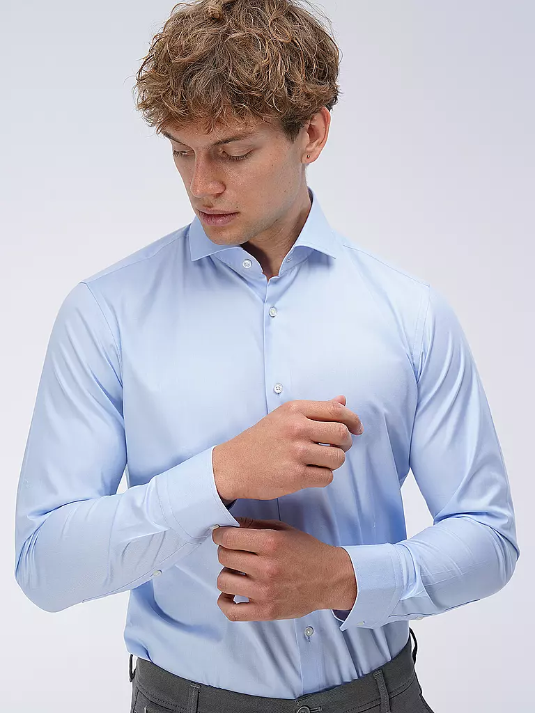 BOSS Hemd Regular Fit GORDON blau
