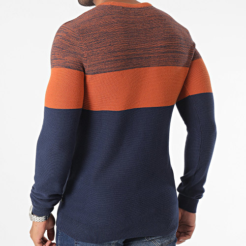Pull 20715858 Bleu Marine Orange