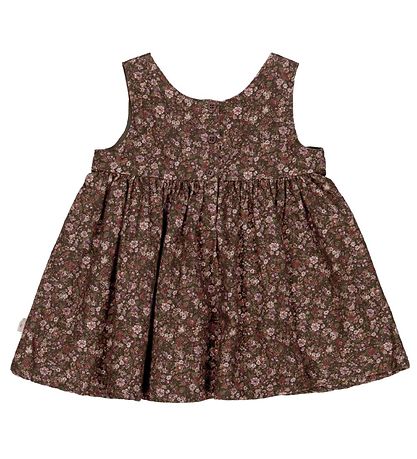 Wheat Kleid - Pinafore Wrinkles - Dark Army Blumen