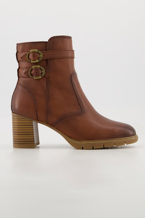 Leder-Stiefeletten, Tamaris Comfort, Zierriegel, Weite H