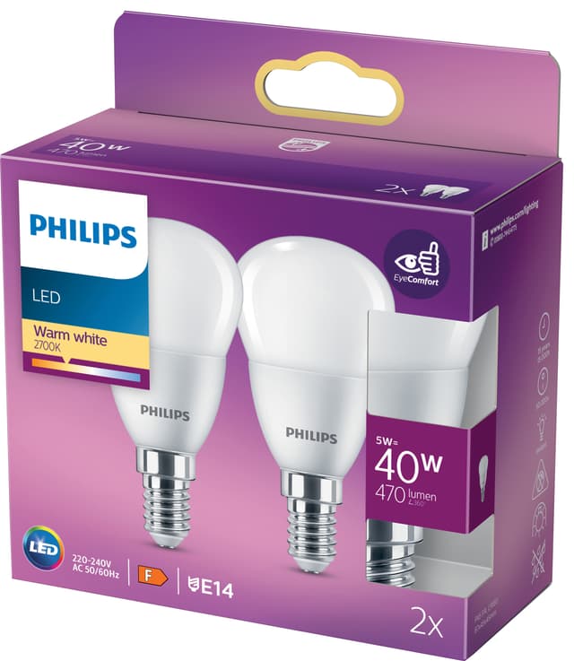 Philips Lustre LED-pære E14 5W