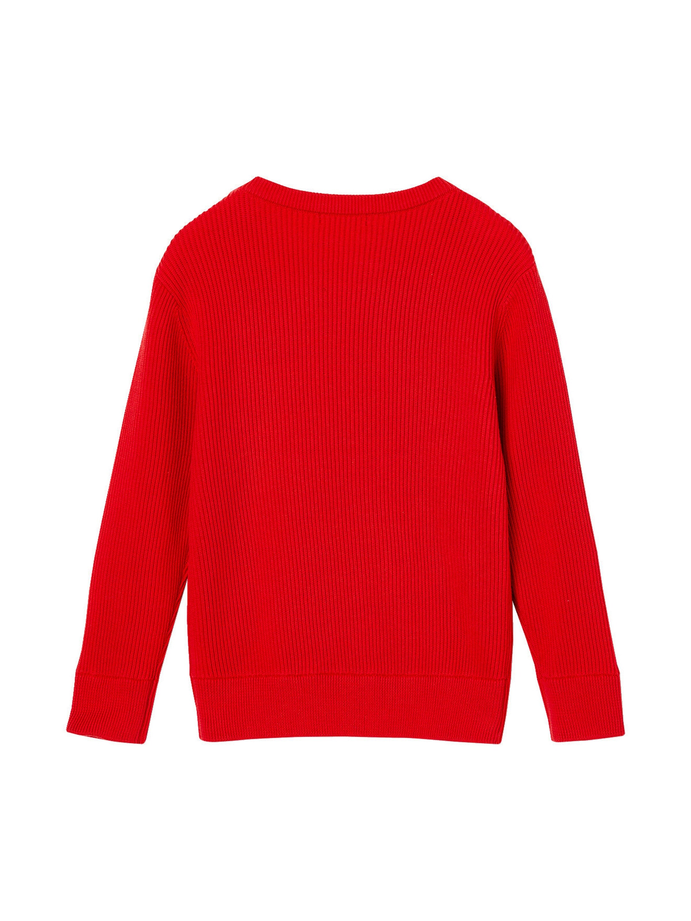 Vertbaudet Jungen Strickpullover rot