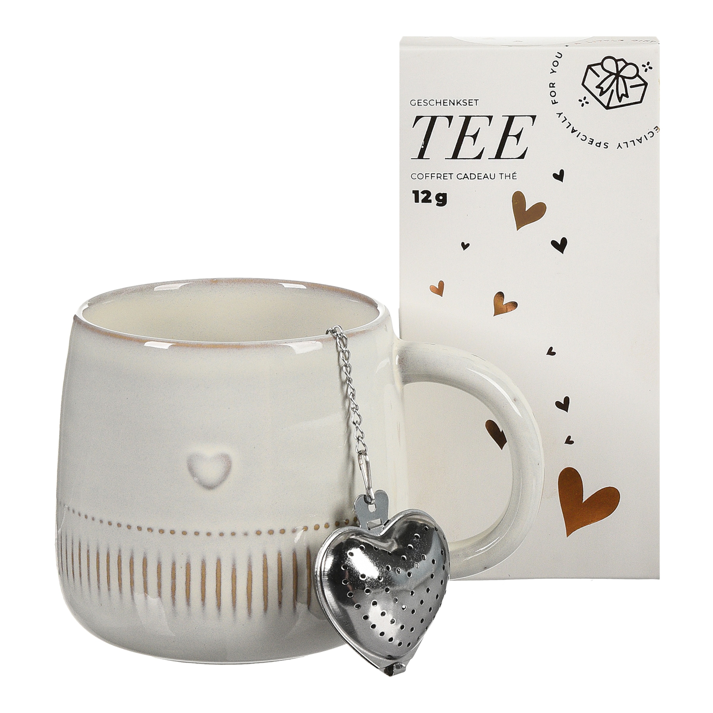 beige, 3-teilig