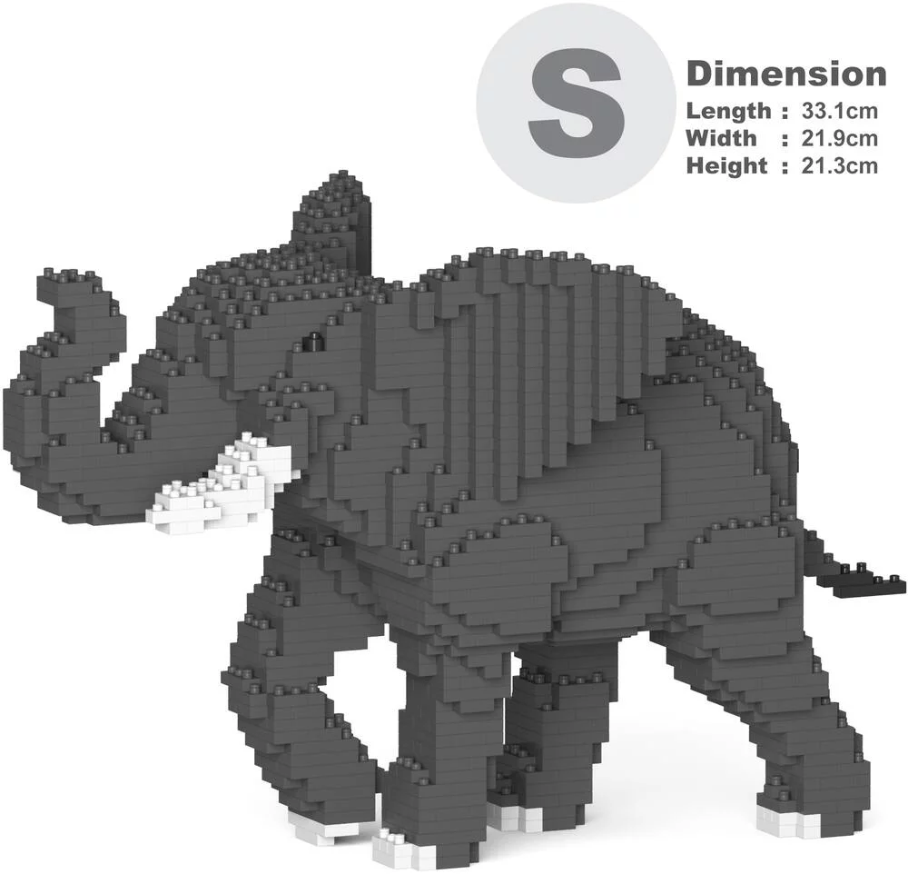 JECKA BLOCS DE CONSTRUCTION -ELEPHANT TROMPE LEVEE