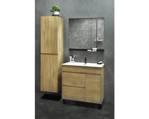 Badkamerspiegel Sofi 80 x 75 cm met metalen plankje