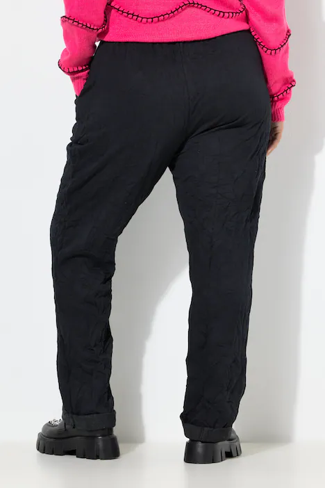 Crinkle-Hose, Loose Jogg-Style, Crinkle, Elastikbund, schwarz