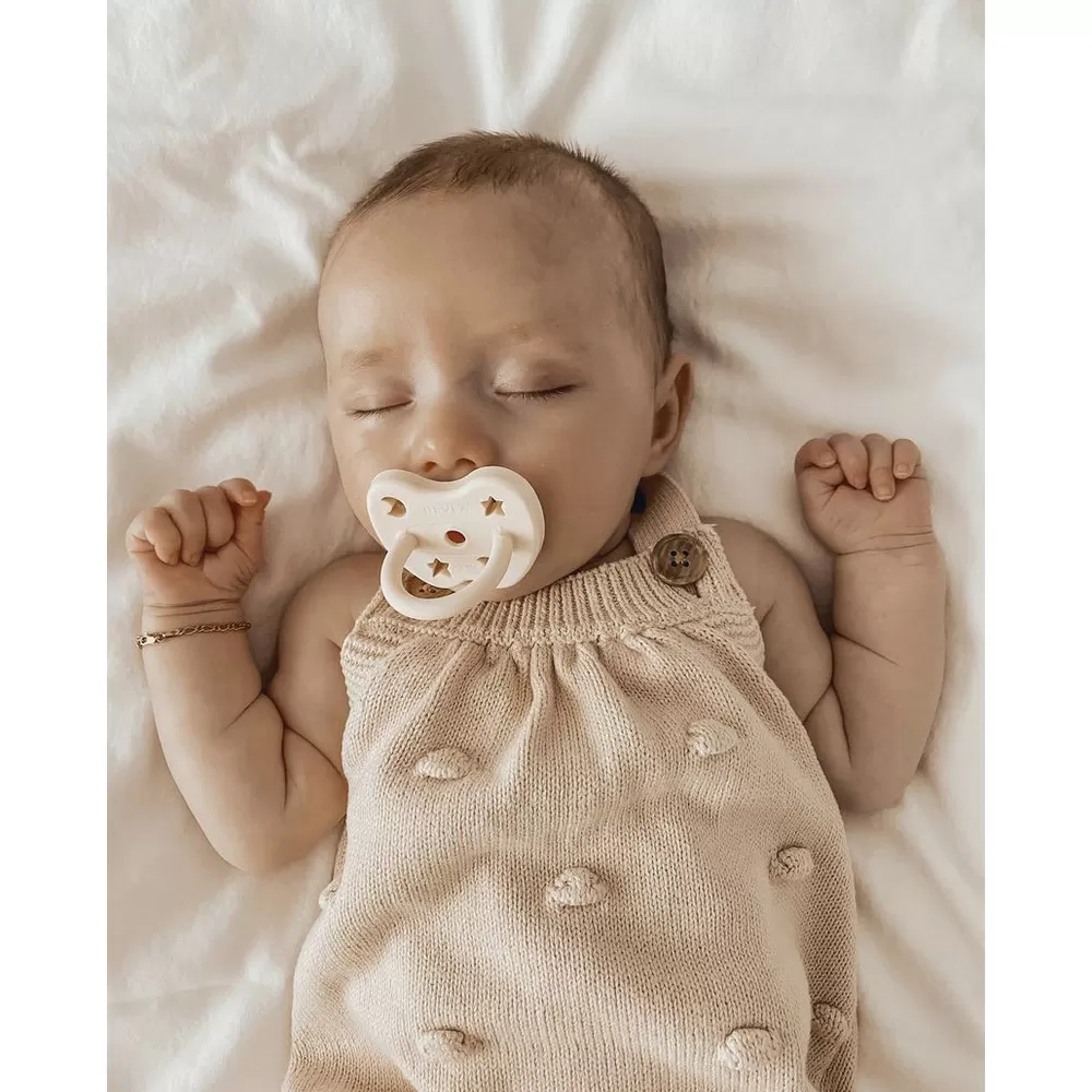 Hevea Sut, 0-3 mdr, Rund, Newborn, Powder Pink & Milky White - 2 stk.