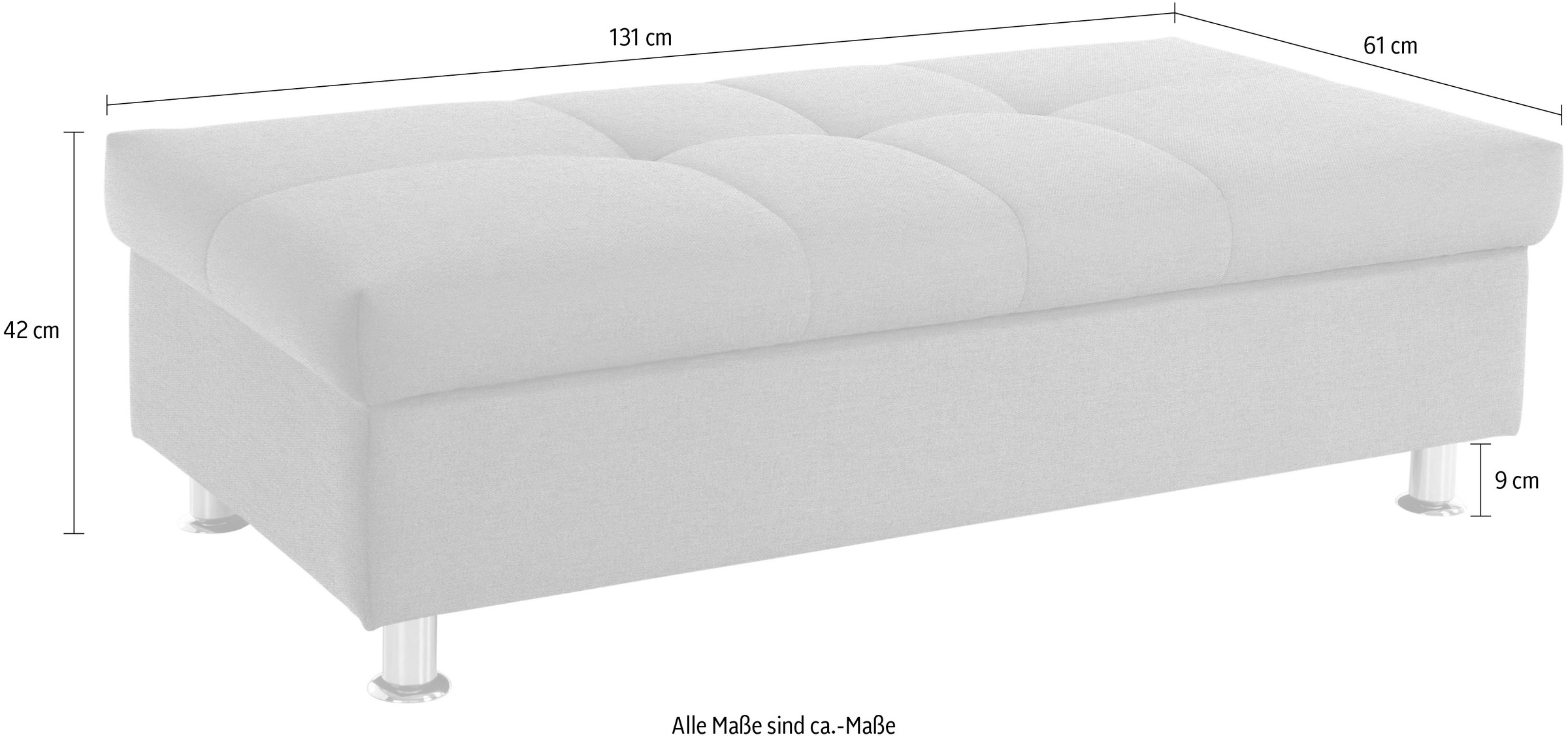 DOMO collection Stauraumhocker »Franzi« mit grossem Stauraumfach