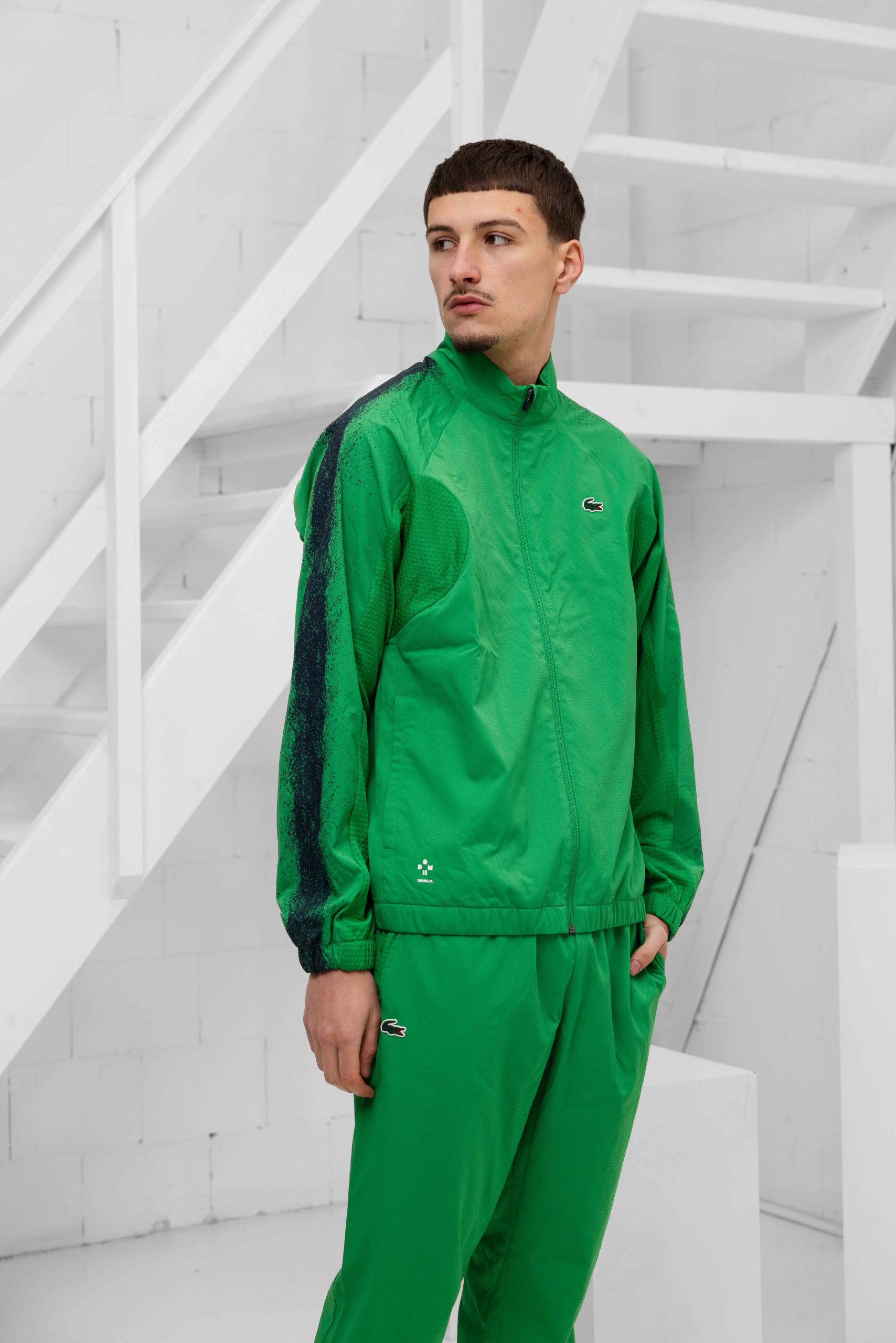 Lacoste Tennis x Daniil Medvedev Trainingspak Heren Groen/Donkerblauw