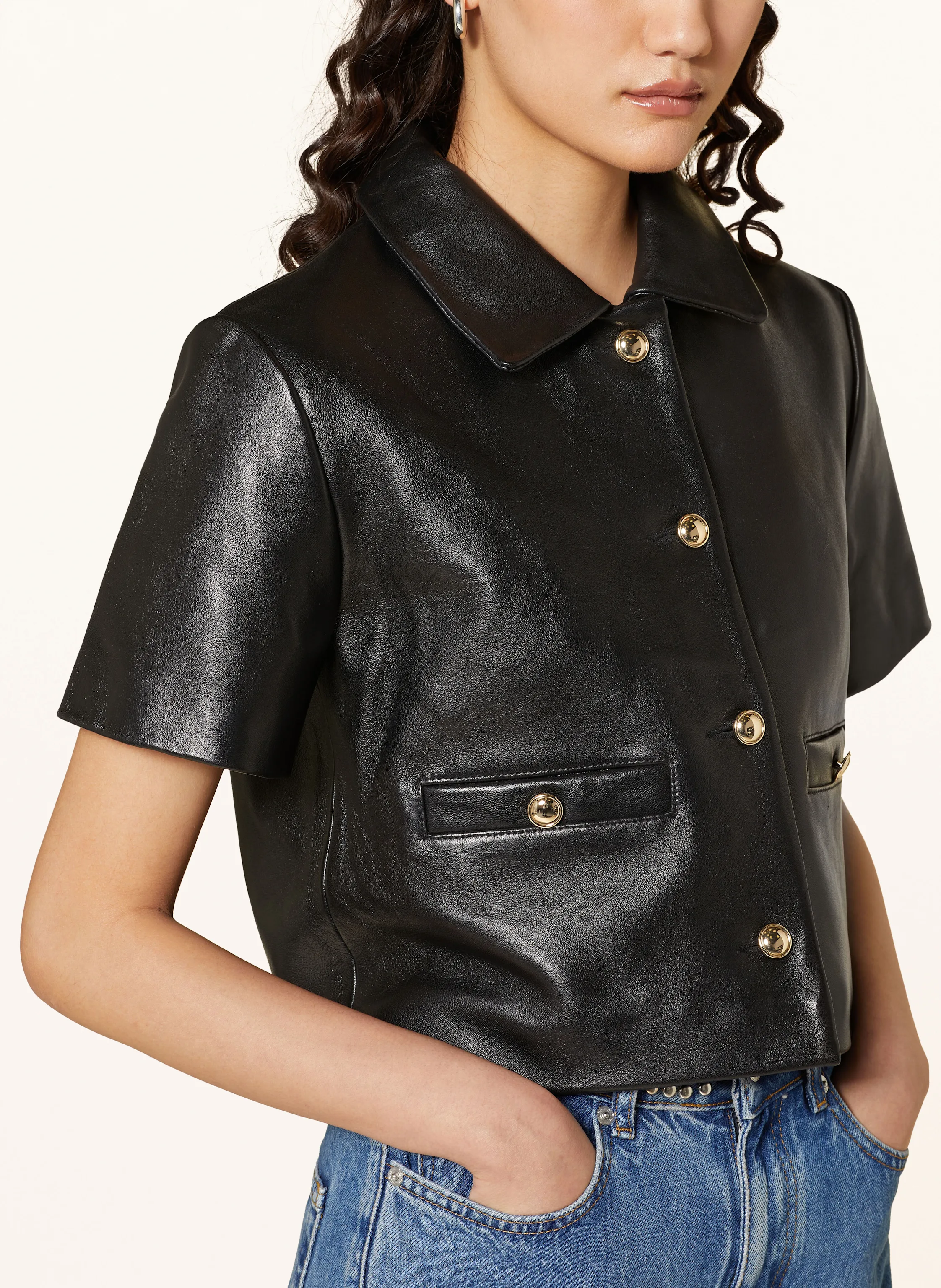 maje Lederjacke