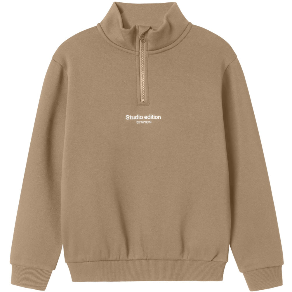 Køb Name It Pure Cashmere Nkmbrody Ls Nreg Sweat Zip Bru Noos