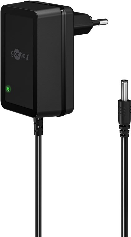 (18W/1.5A) Universal Ladegerät Netzteil AC/DC 12V (64976) - Schwarz