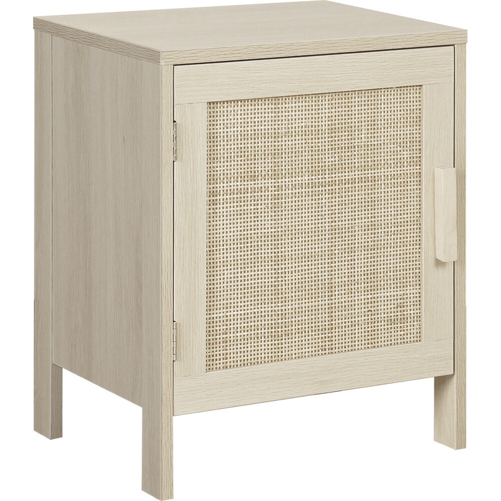 Table de chevet Kanna 1 porte cannage rotin L.40 x P.30 x H.48 cm