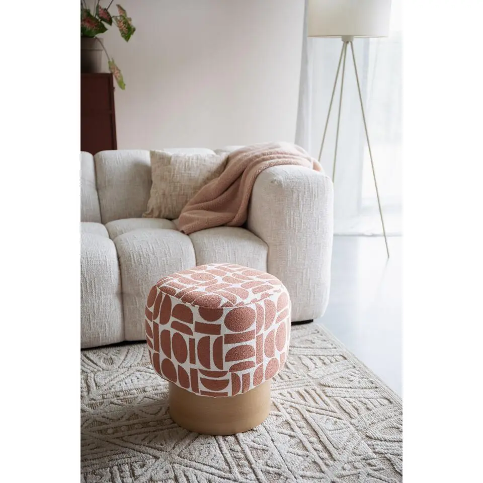 Housecraft Living Cyril Poef/ Krukje Terra Rood