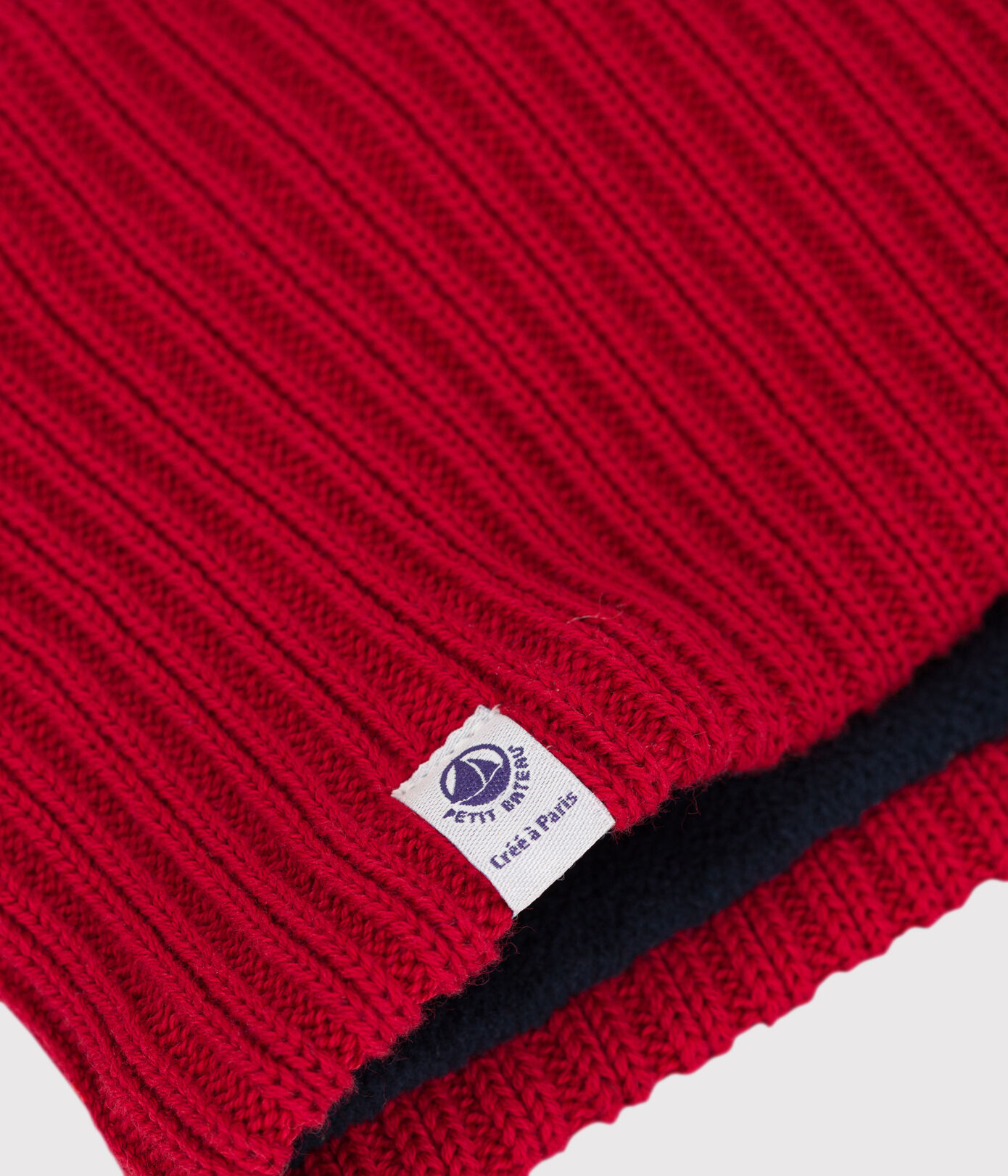 Snood bébé en tricot doublé en polaire recyclée
