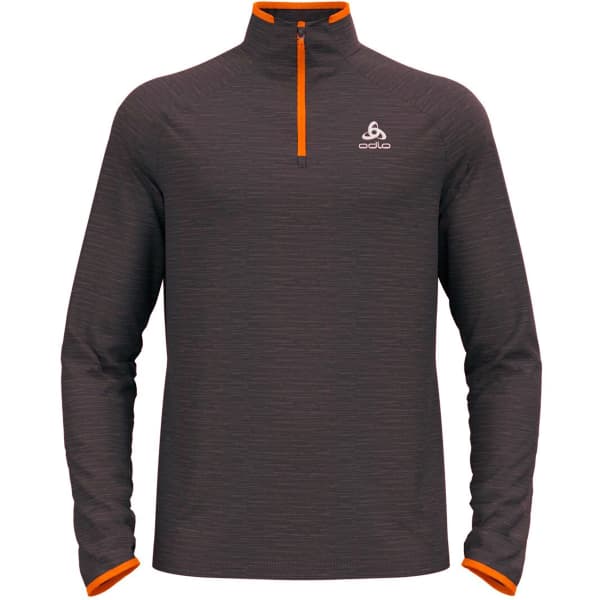 T-shirt running ODLO RUN EASY WARM MIDLAYER 1/2 ZIP INDIA INK MELANGE