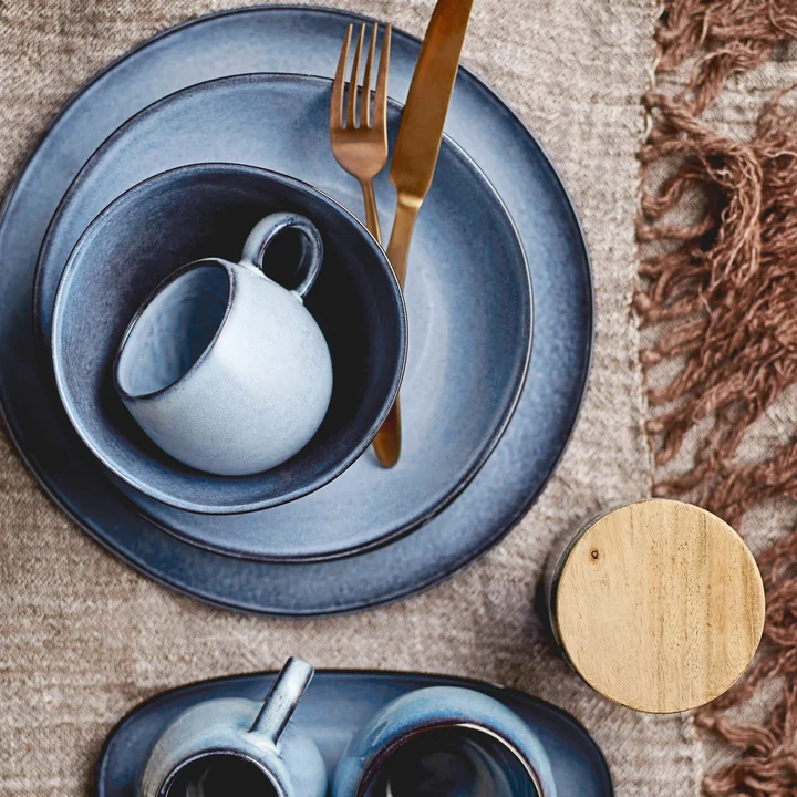 Bloomingville - Sandrine Frühstücksset, blau (12-tlg.)