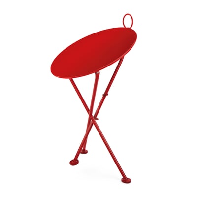 Balkonklapptisch Stahl, Rot