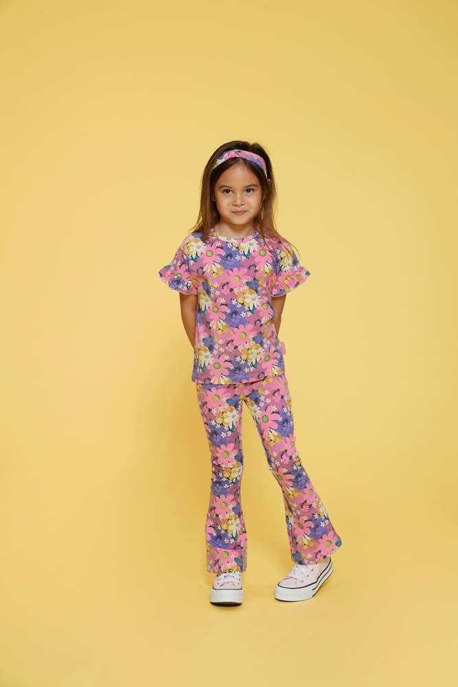 Jubel Jubel t-shirt aop - Rolling into Spring roze