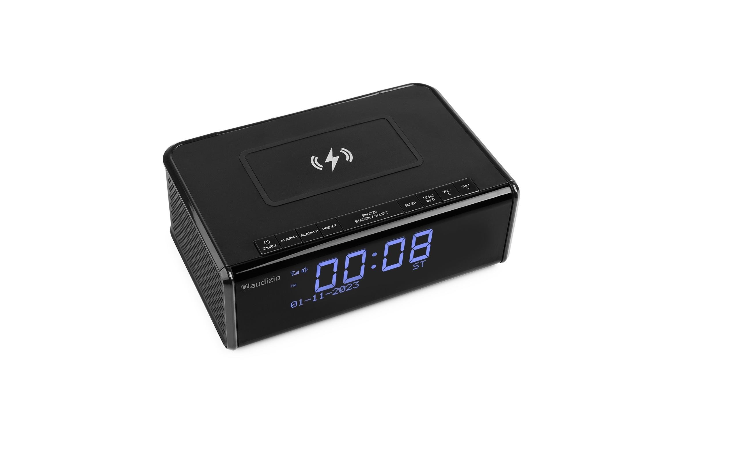 Radiowecker Cuneo SchwarzDAB+-Radiowecker mit kabelloser Aufladung